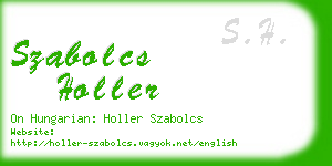 szabolcs holler business card